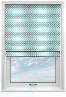Zap, Azure - Twist&Fit Roman Blind
